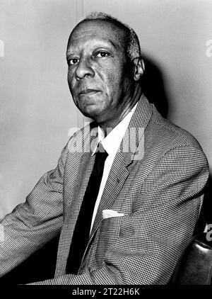 A. Philip Randolph (1889–1979), US-amerikanischer Gewerkschafter und Bürgerrechtler, halblanges Porträt, John Bottega, New York World-Telegram and the Sun Newspaper Photograph Collection, 1963 Stockfoto