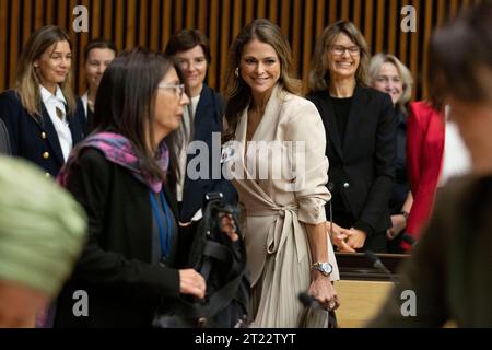 New York 20231016Prinzessin Madeleine nimmt an einem Treffen mit dem UN-Sonderbeauftragten für Gewalt gegen Kinder (SRSG VAC) und Childhood USA bei The Unite Teil Stockfoto