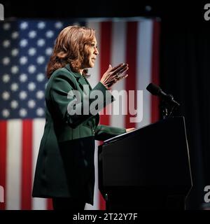 Vizepräsidentin Kamala Harris hält am Sonntag, den 22. Januar 2023, eine Veranstaltung zu Ehren des 50. Jahrestages von Roe v. Wade im Mond in Tallahassee, Florida. Stockfoto