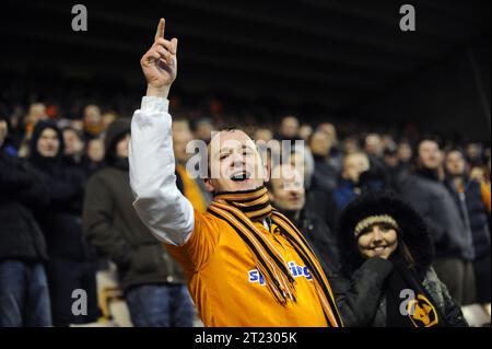 Wolves Fans Fans Sky Bet Football League One - Wolverhampton Wanderers gegen Bradford City 01/02/2014 Stockfoto