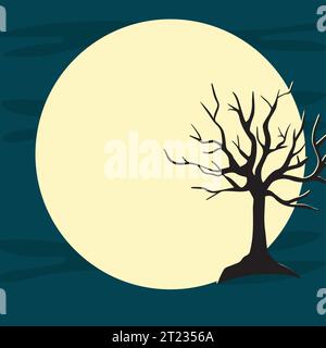 Happy Halloween Party Einladung Illustration Post Banner Hintergrund Social Media Poster Design Stock Vektor