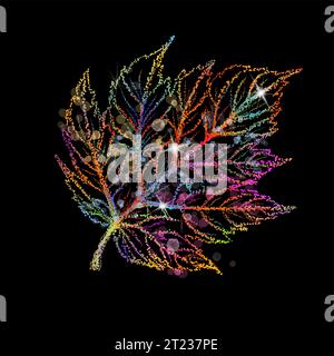 Farbiges Ahornblatt. Vektorabbildung Stock Vektor