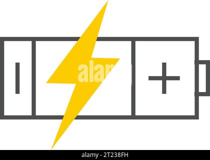 Batterieladung AA- und AAA-Zellen – Symbol für das Vorratslager als EPS 10-Datei Stock Vektor