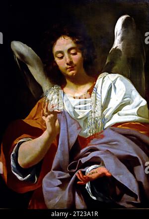 Angel 1615, von Simon, Vouet, Museum, Italien, ( Simon Vouet, 1590 - 1649 Frankreich, Maler.) Von Ludwig XIII. Zum Premierminister Peintre du ROI in Frankreich berufen Stockfoto