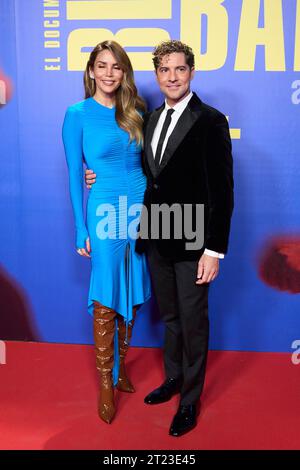 Madrid. Spanien. 20231016, David Bisbal, Rosanna Zanetti nimmt am 16. Oktober 2023 an der „Bisbal“-Premiere im Circulo de Bellas Artes in Madrid Teil Credit: MPG/Alamy Live News Stockfoto