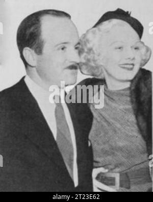 Harold Rosson und seine Frau Jean Harlow, 1934 Stockfoto