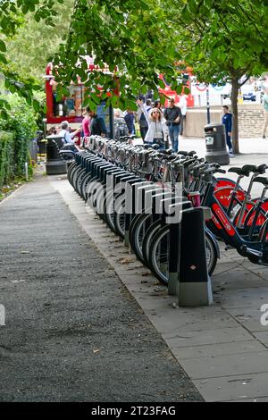 Fahrradparkplatz Stockfoto
