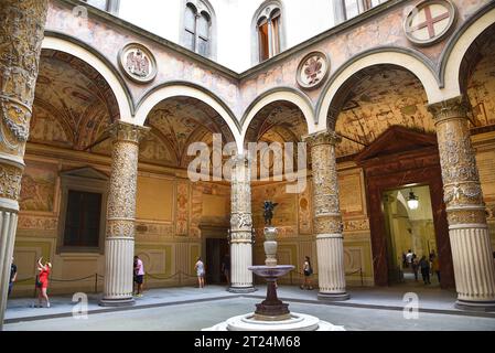 Florenz, Italien. September 2023. Der Palazzo Vecchio in Florenz. Hochwertige Fotos Stockfoto