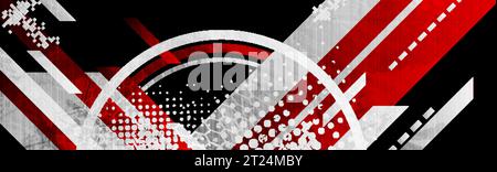 Abstrakter geometrischer Tech-Grunge-Vektor-Hintergrund Stock Vektor