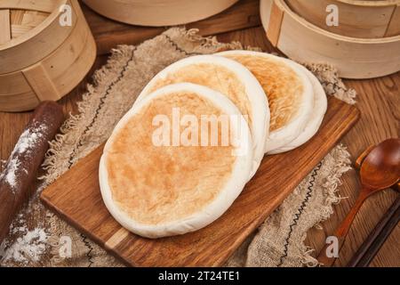 Dim Sum-chinesisches Dampferbrötchen, Baozi, man tou, Stockfoto