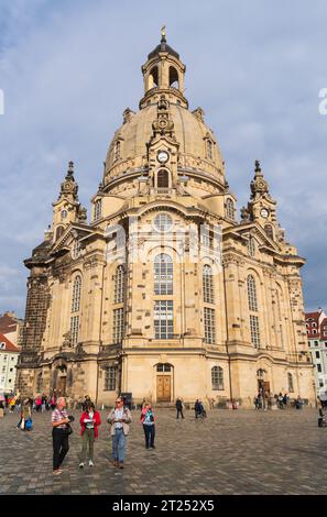 Die Dresdner Frauenkirche, lutherische Kirche in Dresden Stockfoto