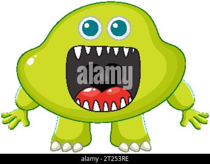 Eine lebendige und lebendige Zeichentrickfigur mit einer wilden und offenen Persönlichkeit Stock Vektor