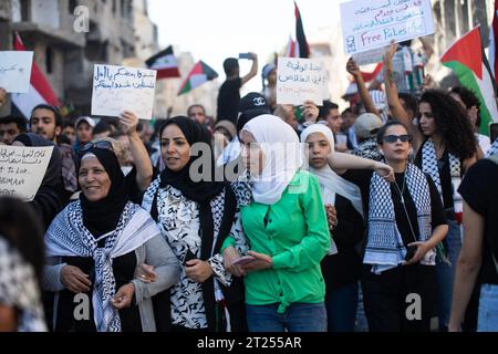 Eine solidarische Haltung von Damaskus Syrien mit dem palästinensischen Volk in Gazza Stockfoto