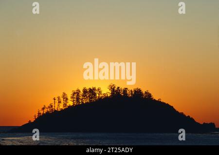 Australien. Queensland. Whitsunday-Inseln. Black Island bei Sonnenuntergang. Stockfoto