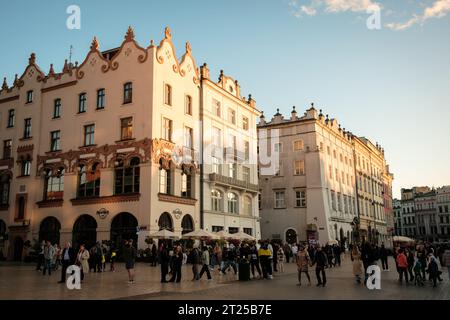 Der Hauptplatz in der Altstadt von Kraków, Polen Stockfoto