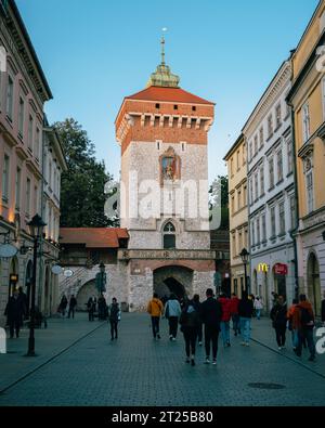 St. Florians Tor, in der Altstadt von Kraków, Polen Stockfoto