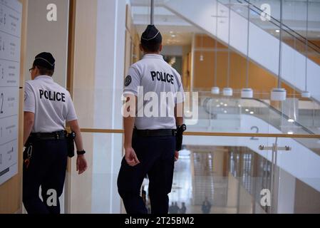 Paris, Frankreich. Oktober 2023. Illustration des Pariser Gerichtsgerichts im 17. Arrondissement Paris, Frankreich am 16. Oktober 2023. Foto: Pierrick Villette/ABACAPRESS.COM Credit: Abaca Press/Alamy Live News Stockfoto