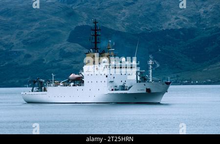 NATO-Schiff Alliance in Loch Long, Schottland Stockfoto