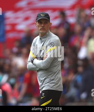 Thomas Tuchel Manager von Chelsea gegen Kristallpalast. - Chelsea V Crystal Palace, The Emirates FA Cup Halbfinale, Wembley Stadium, London - 17. April 2022 nur redaktionelle Verwendung Stockfoto