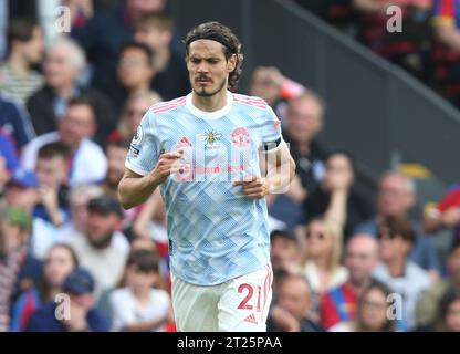 Edinson Cavani von Manchester United gegen Crystal Palace in seinem letzten Spiel für Manchester United. - Crystal Palace gegen Manchester United, Premier League, Selhurst Park, London - 22. Mai 2022 nur redaktionelle Verwendung - DataCo-Einschränkungen gelten Stockfoto
