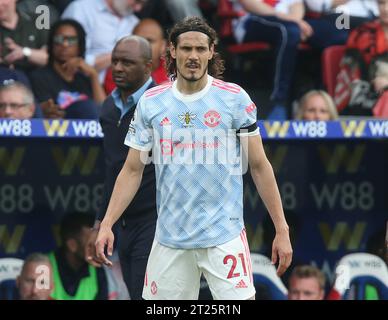 Edinson Cavani von Manchester United spielt gegen Crystal Palace. - Crystal Palace gegen Manchester United, Premier League, Selhurst Park, London - 22. Mai 2022 nur redaktionelle Verwendung - DataCo-Einschränkungen gelten Stockfoto