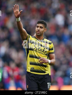 Adam Masina aus Watford winkt in der Premier League, nachdem er gegen Crystal Palace aus der Premier League abgestiegen ist. - Crystal Palace gegen Watford, Premier League, Selhurst Park, London - 7. Mai 2022 nur redaktionelle Verwendung - DataCo-Einschränkungen gelten Stockfoto