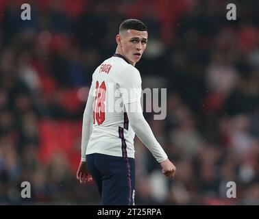 Phil Foden aus England und Manchester City gegen die Elfenbeinküste. - England gegen Elfenbeinküste, International Friendly, Wembley Stadium, London, Großbritannien - 29. März 2022 nur redaktionelle Verwendung - es gelten Einschränkungen von DataCo Stockfoto