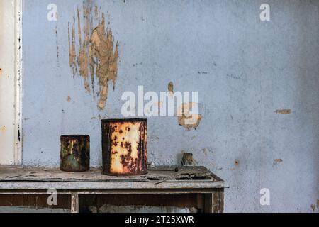 Auf der Isle of Scalpay gibt es viele verlassene Stätten und verlorene Orte Stockfoto