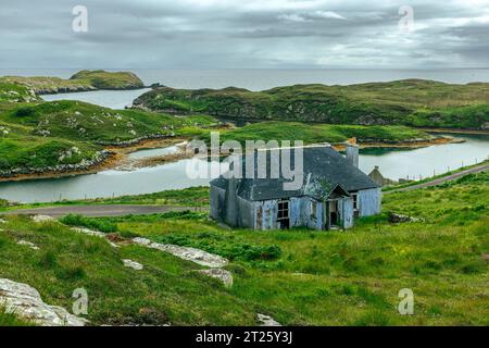 Auf der Isle of Scalpay gibt es viele verlassene Stätten und verlorene Orte Stockfoto