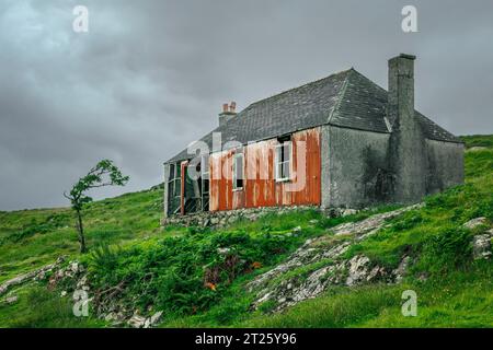 Auf der Isle of Scalpay gibt es viele verlassene Stätten und verlorene Orte Stockfoto