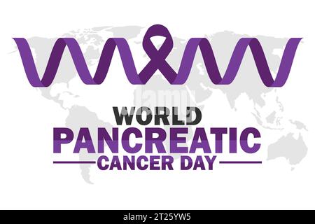 Welttag Des Pankreaskarzinoms. Vektorabbildung geeignet für Grußkarte, Poster und Banner. Stock Vektor