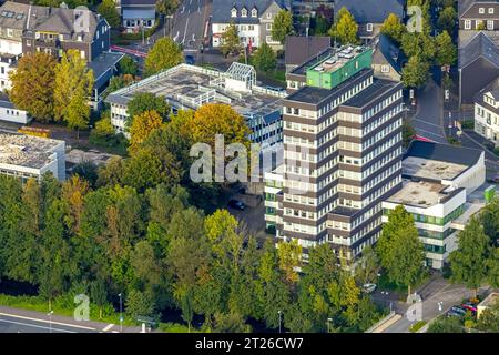 Luftbild, Rathaus, Olpe-Stadt, Olpe, Sauerland, Nordrhein-Westfalen, Deutschland ACHTUNGxMINDESTHONORARx60xEURO *** Luftansicht, Rathaus, Olpe City, Olpe, Sauerland, Nordrhein-Westfalen, Deutschland ATTENTIONxMINESTHONORARx60xEURO Stockfoto