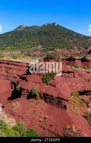 Der Teufelsschlucht in Saint Jean-de-la-Blaquiere. Occitanie, Frankreich Stockfoto