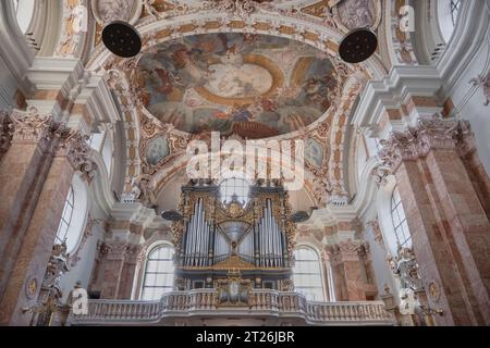 Österreich, Tirol, Innsbruck, Dom zu St. Jakob oder Jakobsdom, Barockorgel von Nikolaus Moll aus dem Jahr 1725. Stockfoto