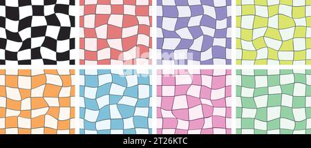Seamless colourful wavy pattern with soccer ball background Stock Vektor