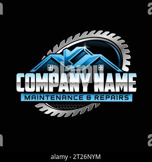 Home Repair and Remodeling Logo, House Maintenance Vector Logo Design Vorlage Stock Vektor