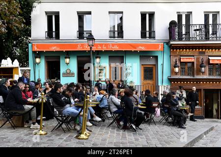 Restaurant Le Relais de la Butte - Montmartre - Paris - Frankreich Stockfoto