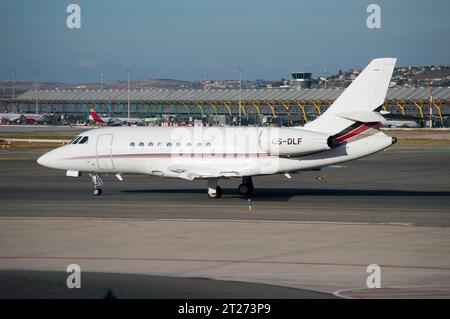 Avión privado Dassault Falcon 2000EX de la aerolínea NetJets Stockfoto