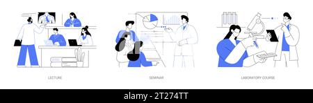 Medizinische College-Klassen isoliert Cartoon-Vektor-Illustrationen se Stock Vektor