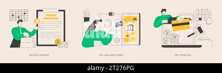 Steuerzahlung abstrakte Konzept Vektor Illustrationen. Stock Vektor