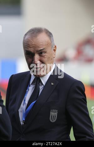 Bozen, Italien. Oktober 2023. Während der Italienischen U21 gegen Norwegen U21, 3Â° Spiel der europäischen Qualifikation 2025 Gruppe A, Spiel bei GNerone Claudio Druso in Bozen - Bolzen (BZ), Italien, am 17. Oktober 2023. Quelle: Unabhängige Fotoagentur/Alamy Live News Stockfoto