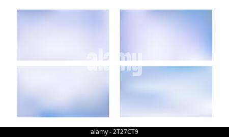 Eine Reihe abstrakter Winterhintergründe. Stock Vektor