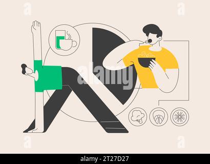 Intermittierendes Fasten abstrakte Konzept Vektor-Illustration. Stock Vektor