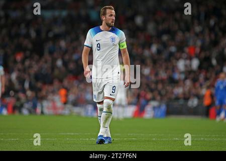 London, Großbritannien. Oktober 2023. London, 17. Oktober 2023: Harry Kane aus England während des Qualifikationsspiels zur UEFA Euro 2024 zwischen England und Italien im Wembley Stadium, London. (Pedro Soares/SPP) Credit: SPP Sport Press Photo. /Alamy Live News Stockfoto