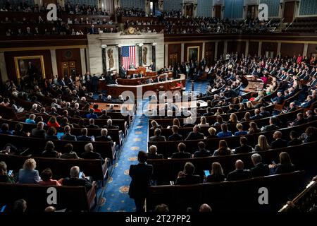 Washington, Usa. Oktober 2023. Abstimmung für den Sprecher des Repräsentantenhauses im US-Kapitol. (Foto: Michael Brochstein/SIPA USA) Credit: SIPA USA/Alamy Live News Stockfoto