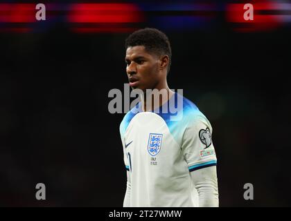 Wembley Stadium, London, Großbritannien. Oktober 2023. Qualifikationsfußball zur UEFA Euro 2024, England gegen Italien; Marcus Rashford aus England Credit: Action Plus Sports/Alamy Live News Stockfoto