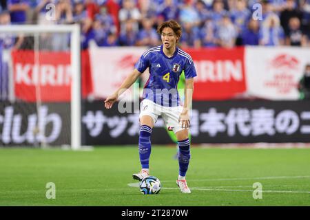 Hyogo, Japan. Oktober 2023. Ko Itakura (JPN) Fußball/Fußball : KIRIN Challenge Cup 2023 Spiel zwischen Japan 2-0 Tunesien im Noevir Stadium Kobe in Hyogo, Japan . Quelle: Naoki Morita/AFLO SPORT/Alamy Live News Stockfoto