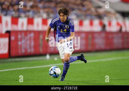 Hyogo, Japan. Oktober 2023. Junya Ito (JPN) Fußball/Fußball : KIRIN Challenge Cup 2023 Spiel zwischen Japan 2-0 Tunesien im Noevir Stadium Kobe in Hyogo, Japan . Quelle: Naoki Morita/AFLO SPORT/Alamy Live News Stockfoto