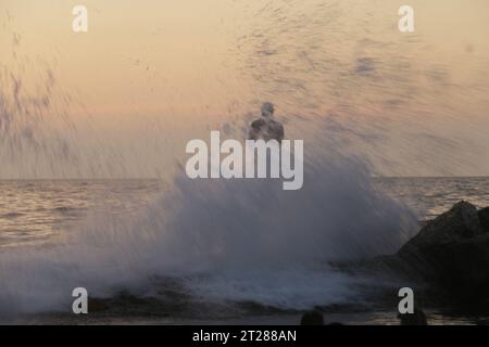 Wunderschöne Sonnenuntergänge in Sri Lanka. Besuchen Sie Sri Lanka Stockfoto