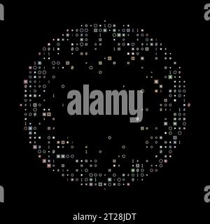 Erstaunlicher geometrischer Matrix-Hintergrund in Pastellfarben. Kreative kreisförmige Vektorillustration. Stock Vektor